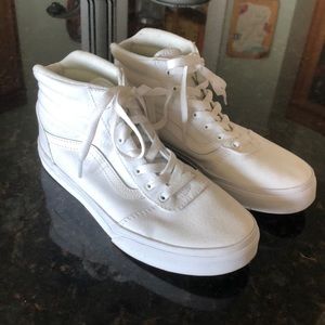 Vans All White High Tops Youth 4
